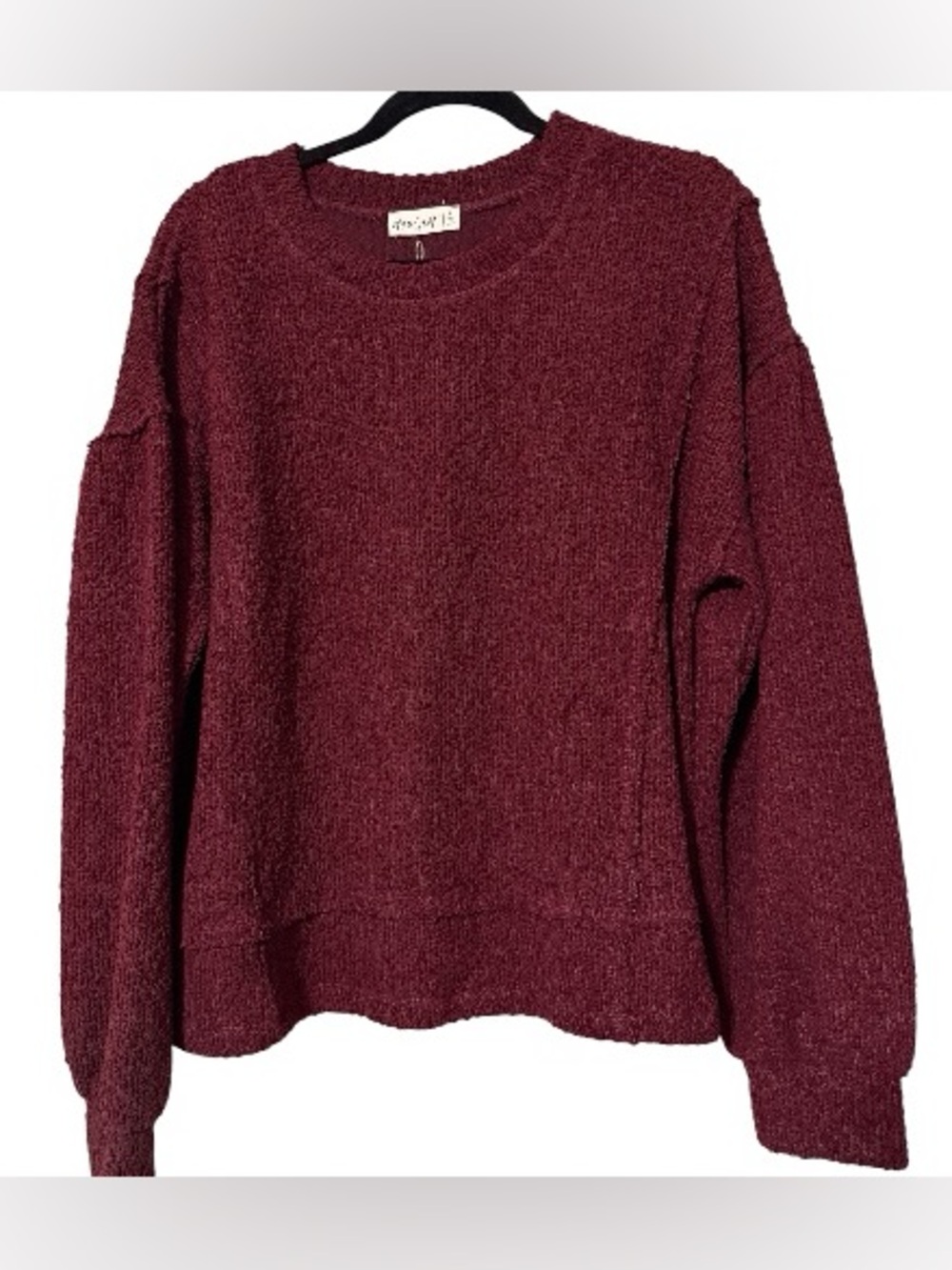 New In women’s size large wine colored long sleeve pullover sweater new
